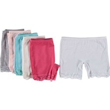 ModaSize 6 Adet Paçası Dantel Kız Çocuk Boxer 409