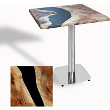 Dockers Tokyo Kare Masa (Kromnikel) 70X70 cm - (Werzalit, Wermodin ve Allzalit Tabla) - Epoxy