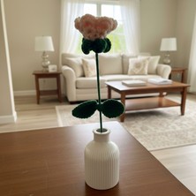 Uretti - Tuğba 9352 El Örgüsü Yapraklı Model Gül