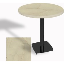 Dockers Tokyo Yuvarlak Masa (Esb) Çap 80CM - (Werzalit, Wermodin ve Allzalit Tabla) - Golden Marble