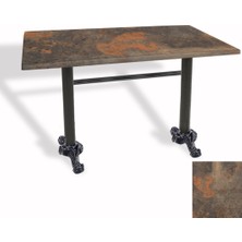 Dockers Çipa Döküm Ayak Masa 80X120 cm - (Werzalit, Wermodin ve Allzalit Tabla) - Metalic Oxid 1