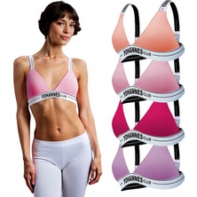 Yohannes Club, Kadın Pamuklu Sütyen, 4'lü Avantajlı Paket, Pamuklu Kumaş, 4 Farklı Seçenekli