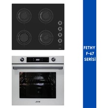 Ferre ve Afm Tech Marka/fethy F67 Turbolu Dijital 2'li Siyah- Beyaz Ankastre Set (CS205-FA+ FM7701)