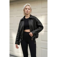 Delpino Oversize Kadın Deri Ceket