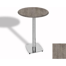 Dockers Bistro Masa Tokyo Kromnikel - (Werzalit, Wermodin ve Allzalit Tabla 70 cm Çap) - Kahve Oxid