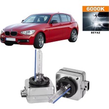3 Tıkla Bmw 1 Serisi F20 2012-2017 Xenon D1S / D1R 6000K Beyaz Hıd Xenon Ampul 2 Adet