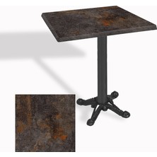 Dockers Çipa Döküm Ayak Kare Masa 60X60 cm - (Werzalit, Wermodin ve Allzalit Tabla) - Metal Oxid 3