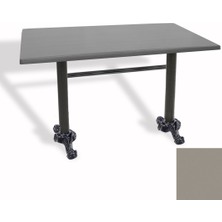 Dockers Çipa Döküm Ayak Masa 80X120 cm - (Werzalit, Wermodin ve Allzalit Tabla) - Koyu Gri