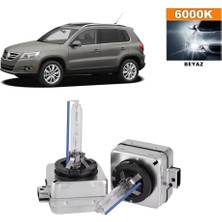 3 Tıkla Volkswagen Tiguan 2007-2011 D1S / D1R 6000K Beyaz Hıd Xenon Ampul 2 Adet