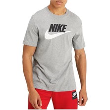 Nike Mens Icon Future Tee Baskılı Erkek Günlük Tişört Gri