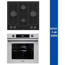 Ferre ve Afm Tech Markalı /fethy F-68 Turbolu Dijital 2'lisiyah-Beyaz Ankastre Set ( LN385 + FM7701)