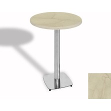 Dockers Bistro Masa Tokyo Kromnikel - (Werzalit, Wermodin ve Allzalit Tabla 70 cm Çap) - Golden Marble