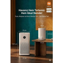 Xiaomi Iyonizer Özellikli Ev Tipi Hava Temizleme Cihazı 48M² 360 Derece Emiş Gücü Sigara Dumanı ve Toz Engelleyici + Hava Nemlendirici