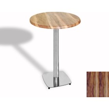 Dockers Bistro Masa Tokyo Kromnikel - (Werzalit, Wermodin ve Allzalit Tabla 60 cm Çap) - Indiana Wood