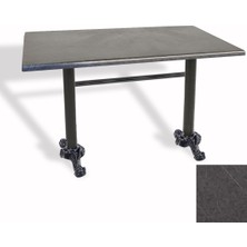 Dockers Çipa Döküm Ayak Masa 80X140 cm - (Werzalit, Wermodin ve Allzalit Tabla) - Grey Marble