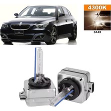3 Tıkla Bmw 5 Serisi E60 Xenon D1S / D1R 4300K Sarı Hıd Xenon Ampul 2 Adet