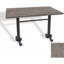 Dockers Çipa Döküm Ayak Masa 80X140 cm - (Werzalit, Wermodin ve Allzalit Tabla) - Kahve Oxid