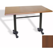 Dockers Çipa Döküm Ayak Masa 70X120 cm - (Werzalit, Wermodin ve Allzalit Tabla) - Koyu Ahşap
