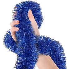 adissa collection Parti Için Sim Süs 2 Metre Uzunluk 8 cm Genişlik Mavi Renk Ithal