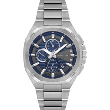 Quantum Erkek Kol Saati 44 mm Mavi Kadran Metal Kasa Metal Kordon 10 Atm