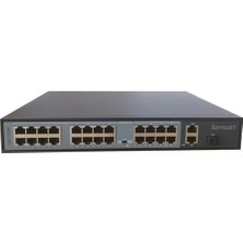 LANSAN 24 Port Poe 10/100 2 Uplink 1 Sfp Swıtch LNS-1324P
