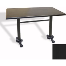 Dockers Çipa Döküm Ayak Masa 80X120 cm - (Werzalit, Wermodin ve Allzalit Tabla) - Siyah