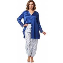 Ottoland Kadın Kışlık Kadın Anne Içlik Pijama Altı %100 Pamuk Içi Miflonlu Beli Lastikli Rahat Battal