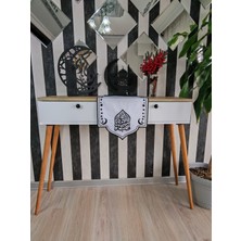 Nakışkonsept Ramazan Mubarek ve Hilal Desen Nakış Işlemeli Runner