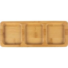 ZaTen Pazar 3'lü Bambu Sunumluk&çerezlik