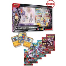 Toyfest Pokemon Tcg Cynthia Garchomp Ex Premium Koleksiyon 3 Folyolu Kart 6 Booster Paket Özel Kutulu Set