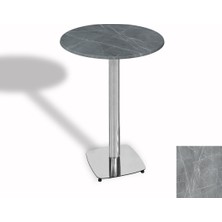 Dockers Bistro Masa Tokyo Kromnikel - (Werzalit, Wermodin ve Allzalit Tabla 70 cm Çap) - Light Temperado