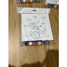 20X20 cm Çocuk Tuval Seti – Boya ve Fırça Dahil (Tekli)