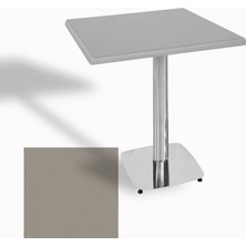 Dockers Tokyo Kare Masa (Kromnikel) 60X60 cm - (Werzalit, Wermodin ve Allzalit Tabla) - Koyu Gri