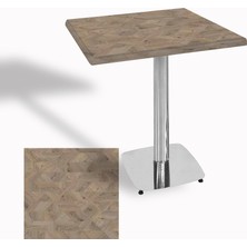 Dockers Tokyo Kare Masa (Kromnikel) 60X60 cm - (Werzalit, Wermodin ve Allzalit Tabla) - Edgy Wood