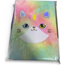 Eren Hediyelik 20 cm Kedili  Tüylü Pelüş Defte 0018