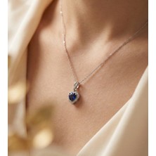Usho Jewelry Sevgililer Günü Kutusu, Usho Jewelry, 925 Ayar Gümüş Pırlanta Modeli Kalp Kolye, Kadın Kolye