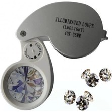 Magicool Mini 40X25MM Takı Büyüteç, Cep Büyüteç, Teftiş, Elmas Pullar, Madeni Kontrol Lup MG21011