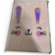 Eren Hediyelik 20 cm   Tüylü Pelüş Tavşanlı Defter 0032
