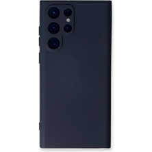  Samsung Galaxy S22 Ultra Kılıf Nano Içi Kadife Silikon - Lacivert