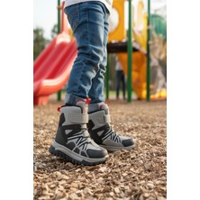 Cool Hilly P Gri Kaymaz Soğuğa Dirençli Cırtlı Unisex Çocuk Bot