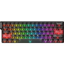 Dareu Cool 60 Black-Clear %60 Ice Blade Manyetik Switch 8k Hz Hall Effect Hotswap Rgb Ingilizce Mekanik Gaming Klavye