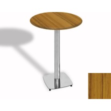 Dockers Bistro Masa Tokyo Kromnikel - (Werzalit, Wermodin ve Allzalit Tabla 60 cm Çap) - Real Teak