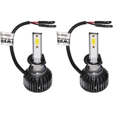 3 Tıkla BMW 5 Serisi 2010-2017 Uzun Far Ampul H1 Beyaz Led Xenon 8000 Lümen