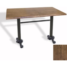 Dockers Çipa Döküm Ayak Masa 80X120 cm - (Werzalit, Wermodin ve Allzalit Tabla) - Rustic Dark