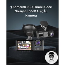 Novytech 1. 3 Kameralı Full Hd Araç Kamerası – Ön, Iç ve Arka Görüş ile Kapsama - Lisinya