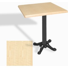 Dockers Çipa Döküm Ayak Kare Masa 70X70 cm - (Werzalit, Wermodin ve Allzalit Tabla) - Akçaağaç