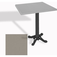 Dockers Çipa Döküm Ayak Kare Masa 70X70 cm - (Werzalit, Wermodin ve Allzalit Tabla) - Koyu Gri