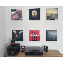 Sora Design Dekoratif Siyah Duvar Tipi Plak Tutucu Raf (1 Adet)