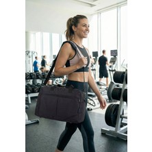 Kaff Büyük Boy Siyah Unisex Önü Cepli Ayarlanabilir Omuz Askılı Spor Fitness El ve Seyahat Çantası -00803