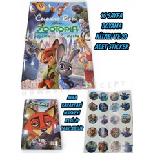Yıldırım Oyuncak 16 Sayfa Zootopia Figür Boyama Kitabı + 20 Adet Stıcker ve Zootopia Maske